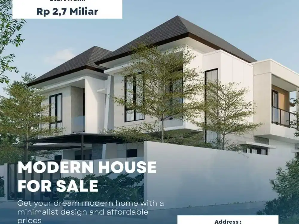 Di Jual Rumah Mewah 2 Lantai Semi Villa di Lokasi Premium Jalan Tukad