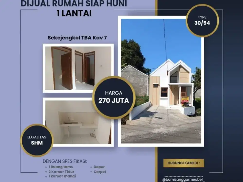 Hunian Ready Siap Huni kredit Syariah Tanpa Bank Cileunyi