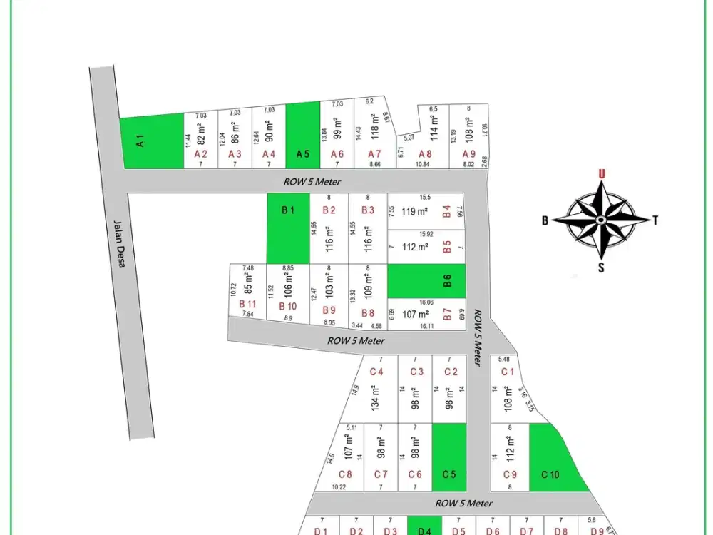 Tanah Kavling Posisi Hook Hanya 2 Jt/m2. Bisa Cicilan 12x 0% Bunga