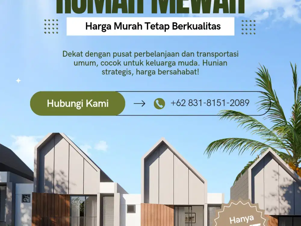 Hunian eksklusif 2 Lantai View Kota Bandung Dengan suasana yang tenang