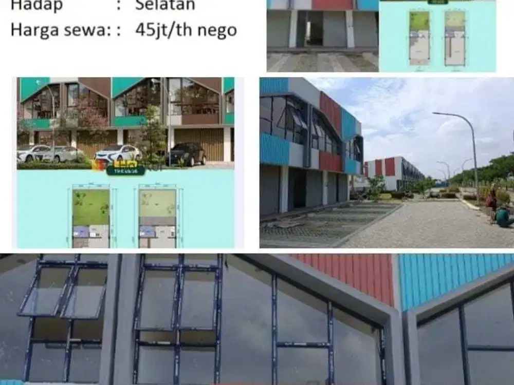 Disewakan Ruko Curtina gandeng 3, 2 lantai di Terra Damai  Babelan Bek