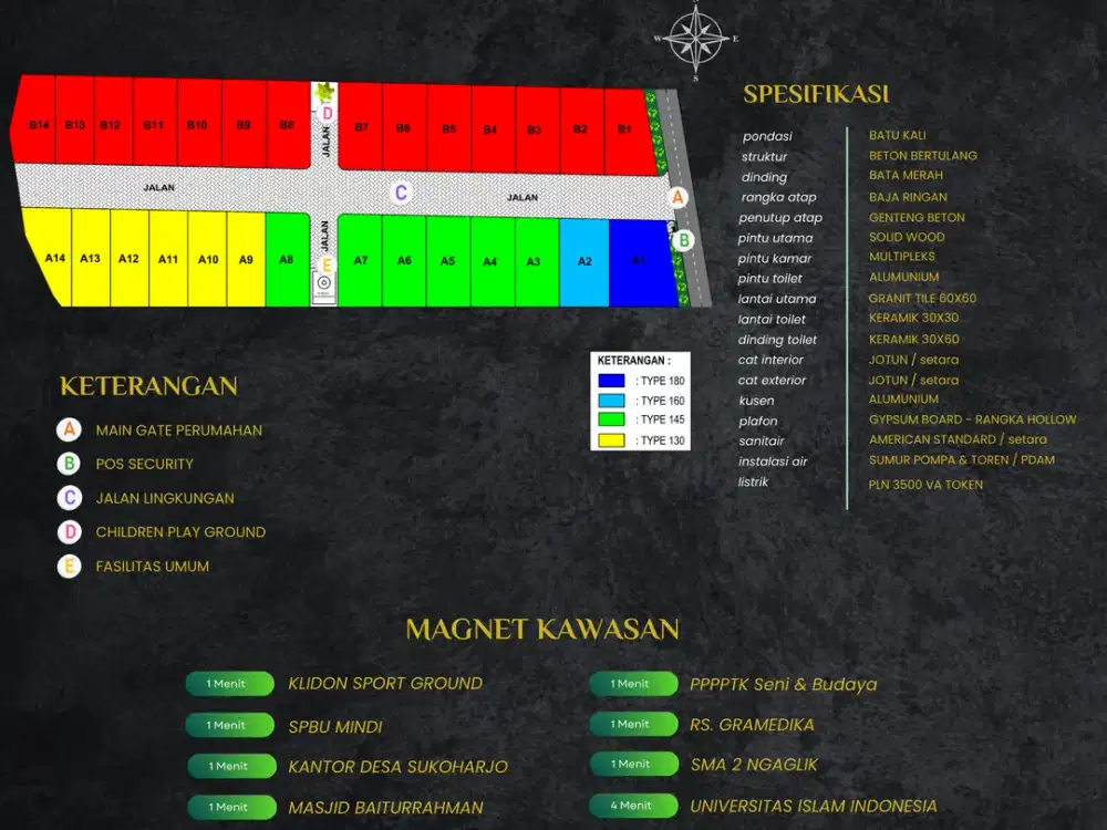 Dijual Rumah Mewah Strategis Jl. Kaliurang km 12 dkt UII Sleman Jogja