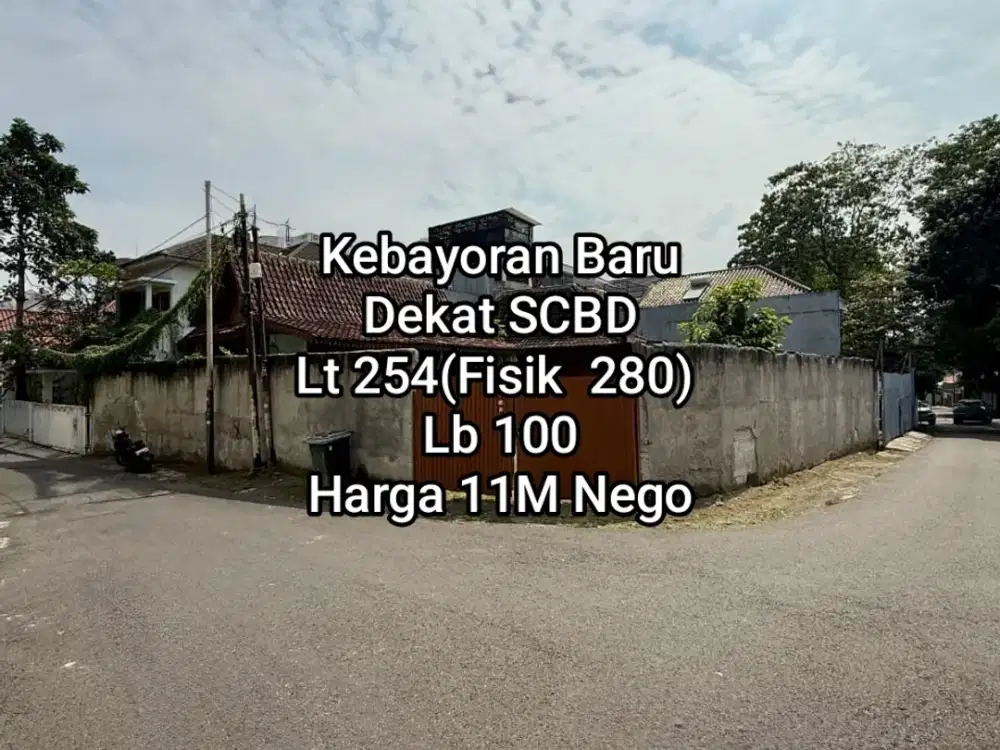 Rumah Tua Hitung Tanah Lokasi Dekat SCBD Kebayoran baru Jakarta Selata