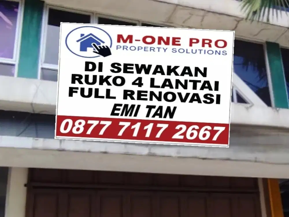 Di Sewakan Ruko 4 Lantai Citra Raya