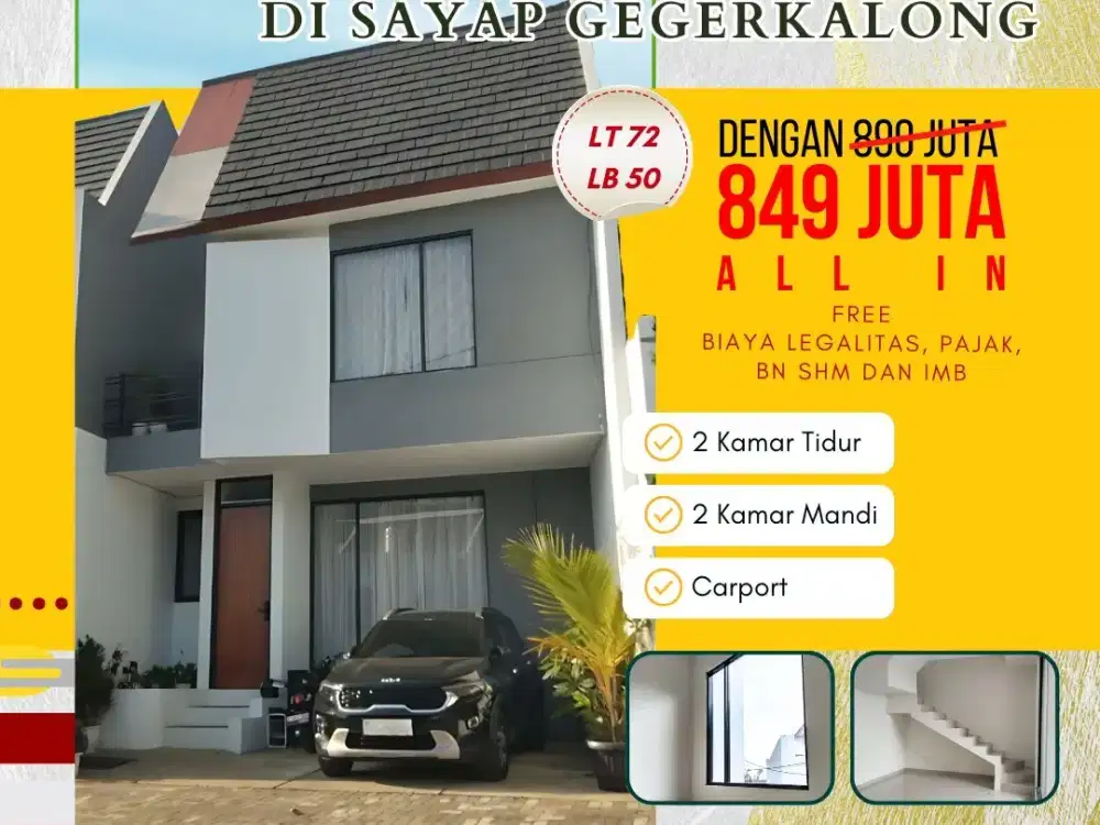 Rumah 2 Lantai murah di ciwaruga cigugur girang sudah Shm Split