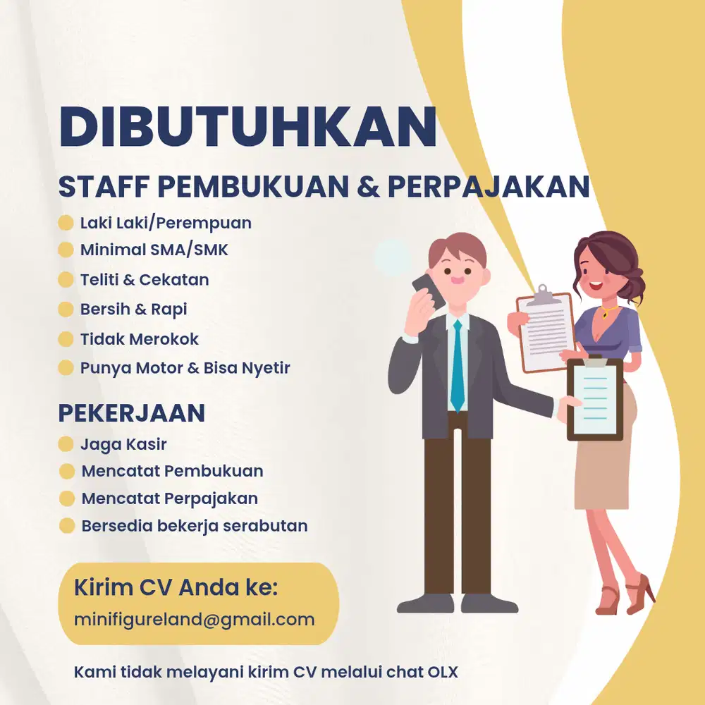Lowongan Kerja Staff Pembukuan & Perpajakan