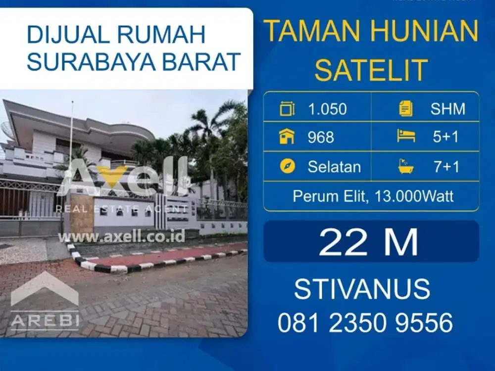 Rumah Taman Hunian Satelit Dijual