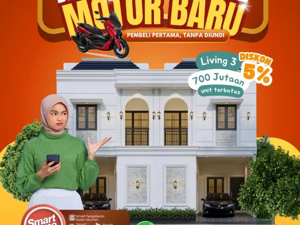 Rumah 2 lantai, Konsep SMART HOME di Moh. Kahfi 1 Gg. Raisan Dekat Tol