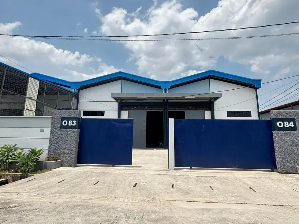 Dijual Gudang Bangunan Baru Siap Pakai dan Dekat Bandara