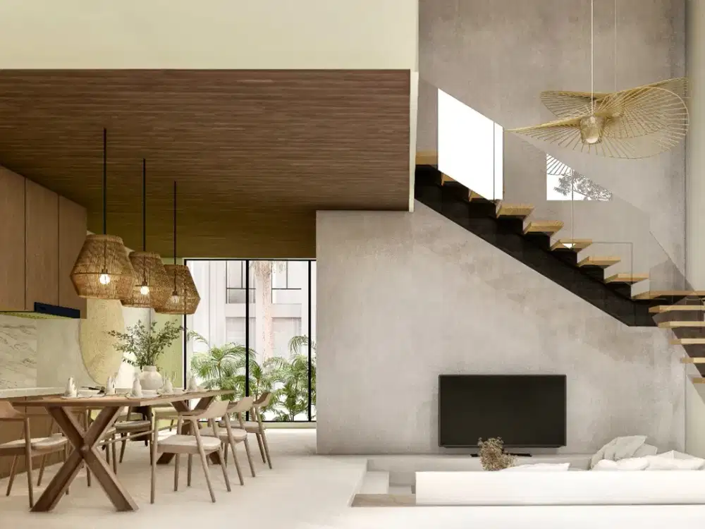 VILLA 3BR MEDITERENIAN ONE GATE SEMI FURNISHED DEKAT PANTAI BALANGAN