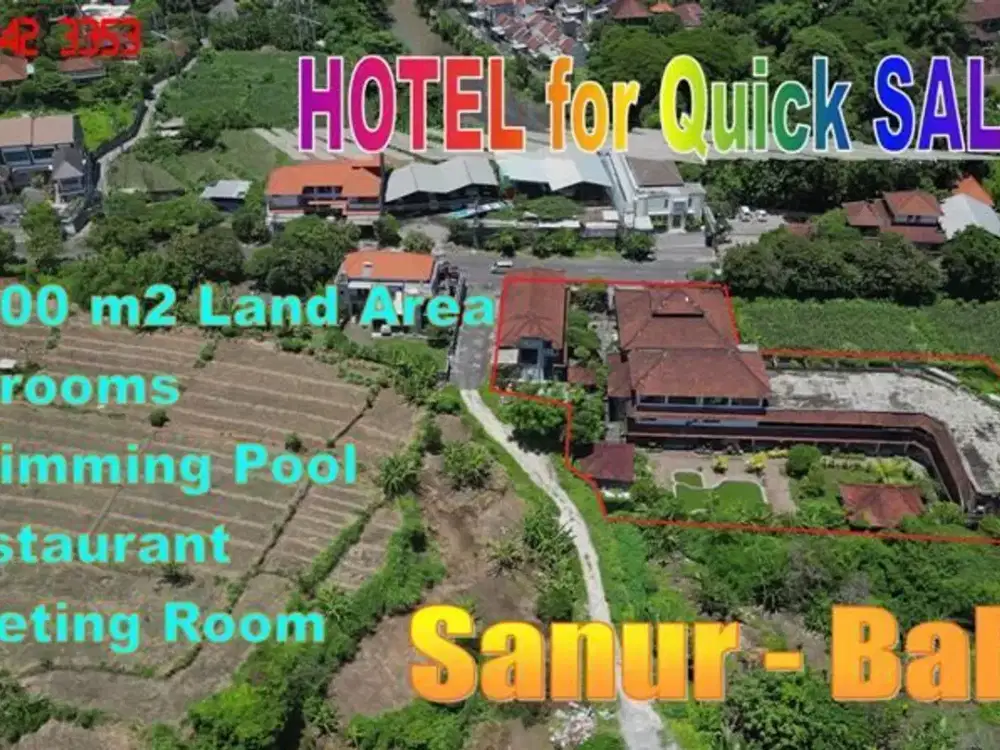 PROSPEK ! Dijual Bangunan Ex Hotel Dekat Pantai Sanur Bali