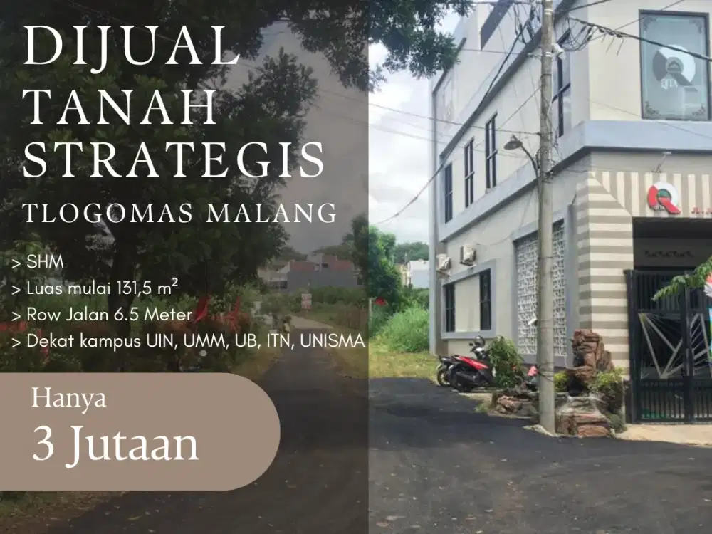 Tanah SHM SIap Balik Nama View Gunung Arjuno Tlogomas Kota Malang