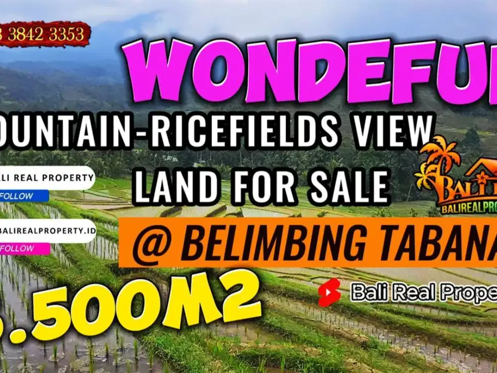 Cheap Land for Sale 8,500 m2 Footpath access in Pupuan