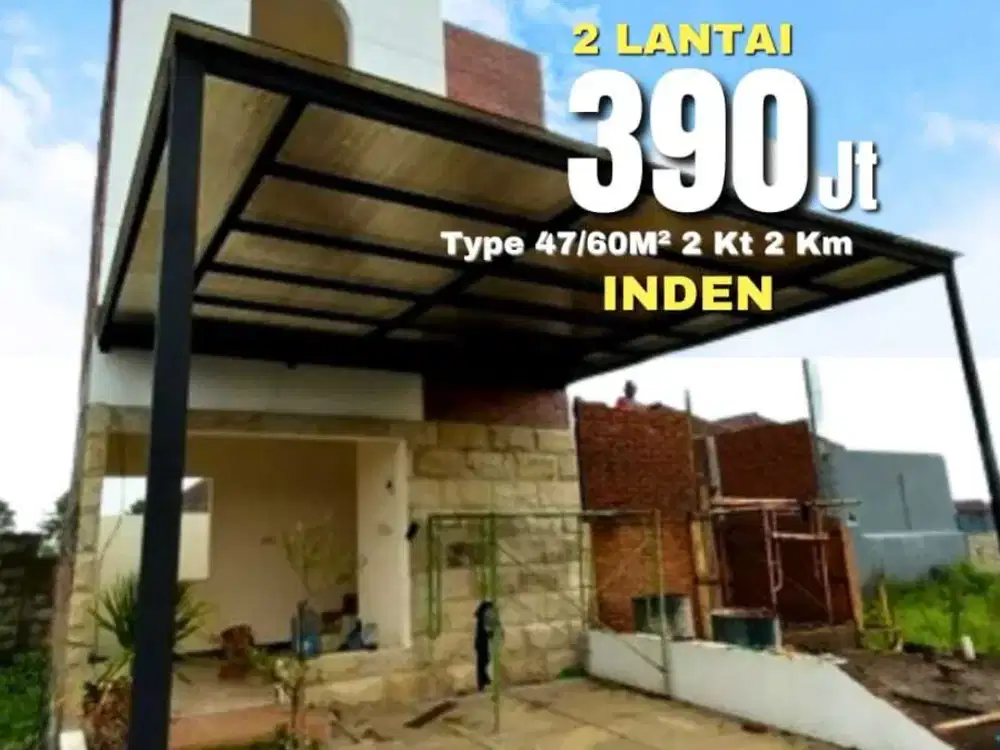 RUMAH 2 LANTAI PROMO 390 JUTAAN LOKASI SUKUN