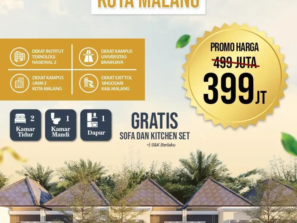 RUMAH HUNIAN STRATEGIS DEKAT KAMPUS