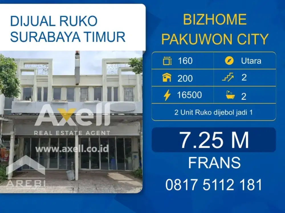 Ruko Bizhome Pakuwon City Dijual