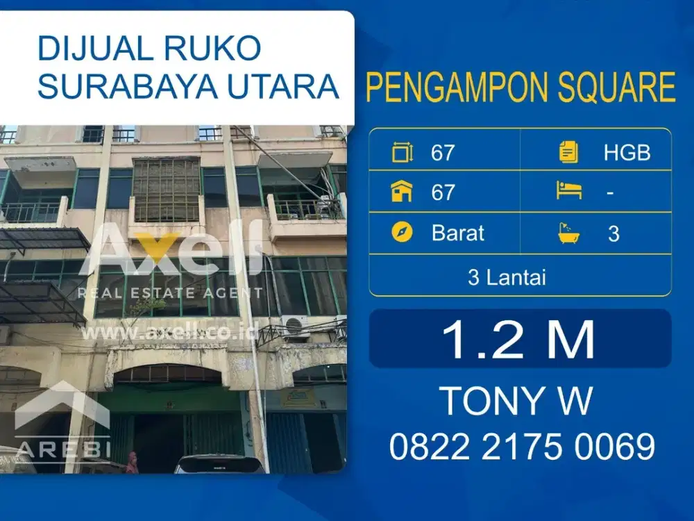 Ruko Pengampon Square 3 lantai Dijual