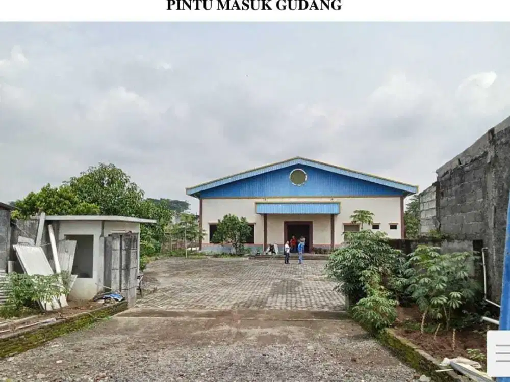 Gudang luas jl raya akses container dekat exit tol dijual cepat BU