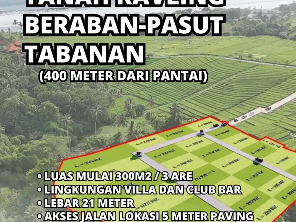 TANAH KAVLING DEKAT PANTAI DAN CLUB BAR