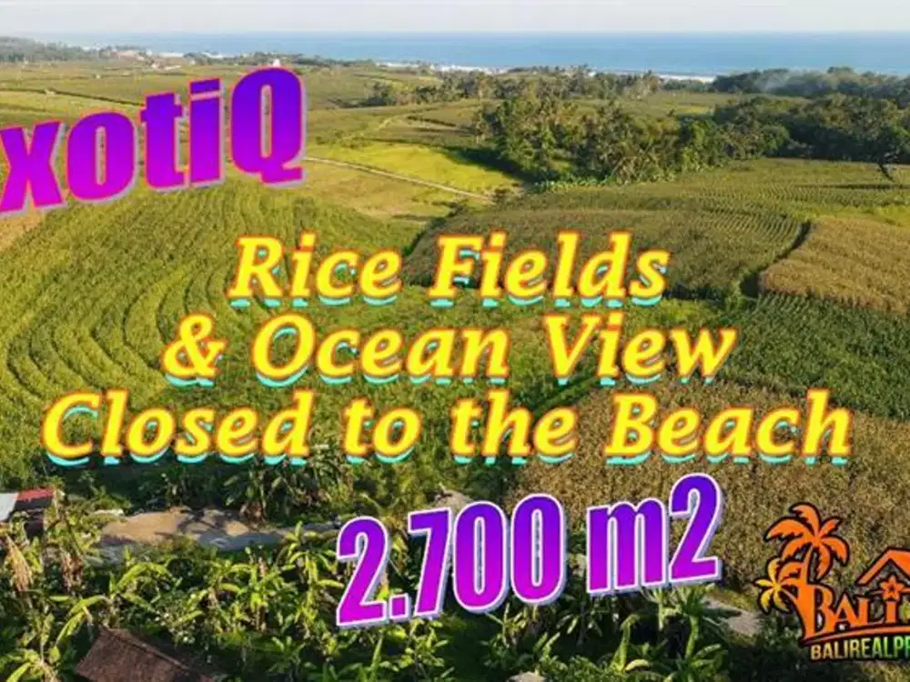 Mostly Flat 2,700 m2 closed to Pasut Beach in Selemadeg