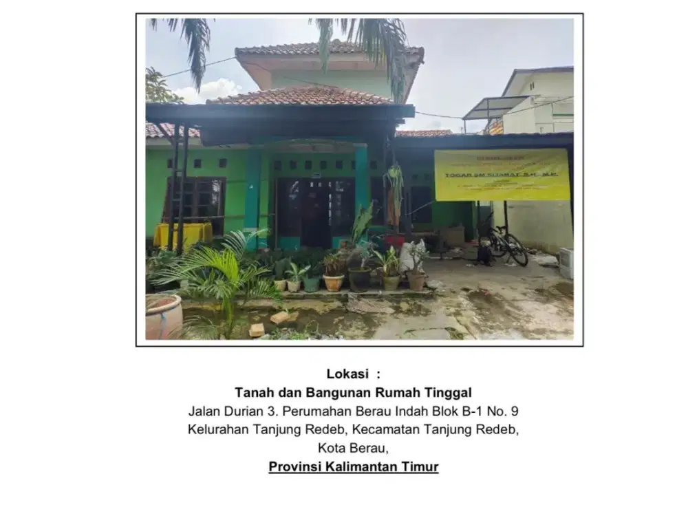 Jalan Durian 3, Perumahan Berau Indah Blok B-1 No. 9