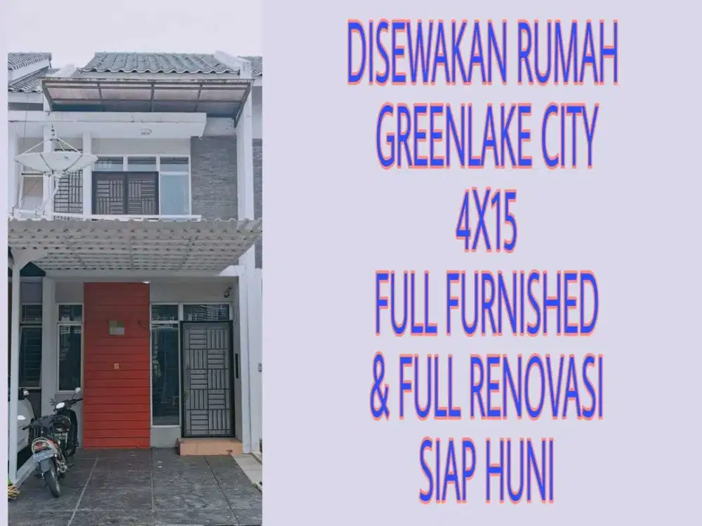 Disewakan Rumah 2 Lantai Green Lake City