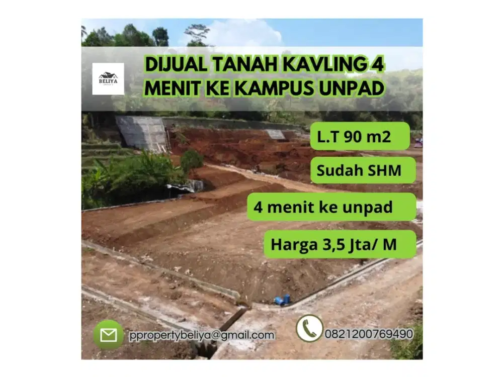 Tanah kavling 4 menit ke kampus UNPAD