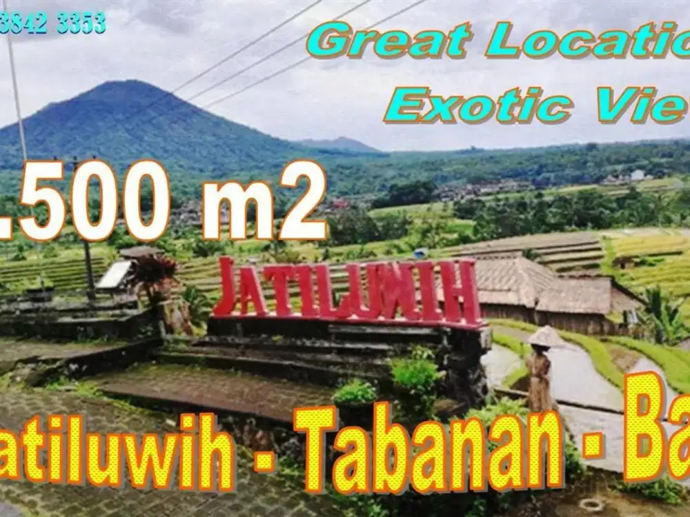Affordable 3,500 sqm only walking distance to Jatiluwih Rice Terrace
