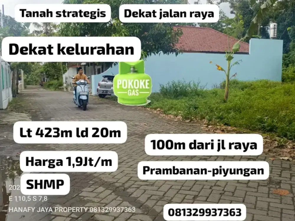 strategis dekat jalan raya