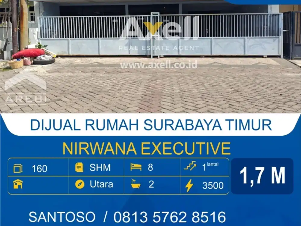 Rumah Nirwana Executive Wonorejo Dijual