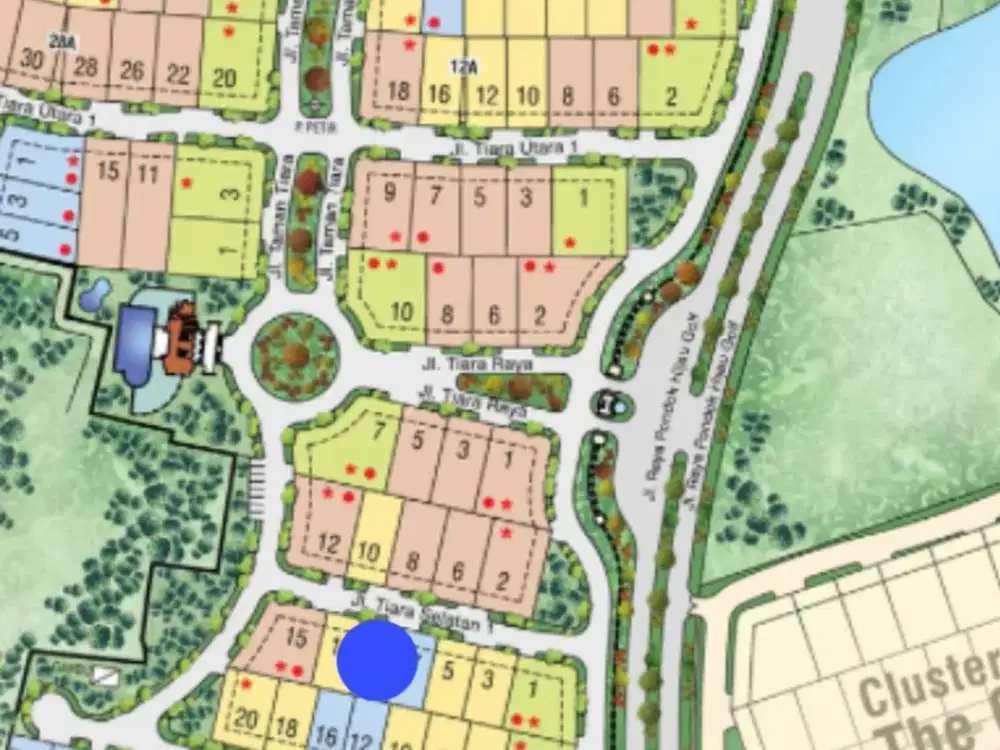 Jual kavling langka posisi badan luas 300 Cluster Tiara PHG