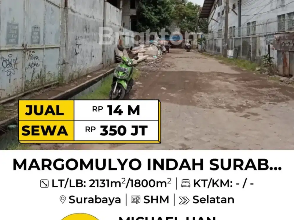 GUDANG DIJUAL MARGOMULYO INDAH SURABAYA BARAT LOKASI STRATEGIS