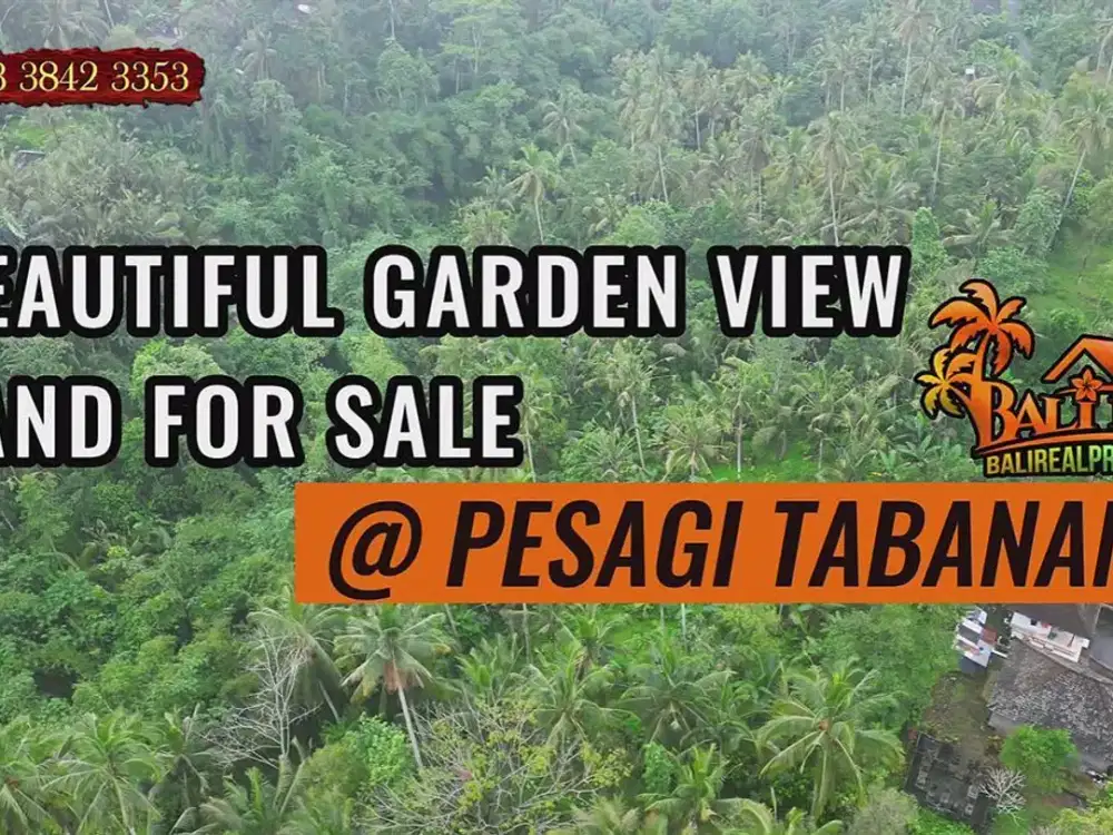 Exceptional Greenlush View by the Creek 3,000 m2 Land in Penebel