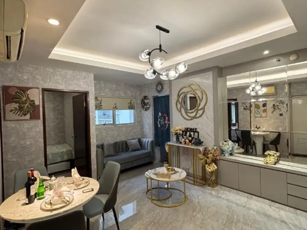 Apartemen Mediterania garden 2, 2+1 Bedroom fullfurnished lt sedang