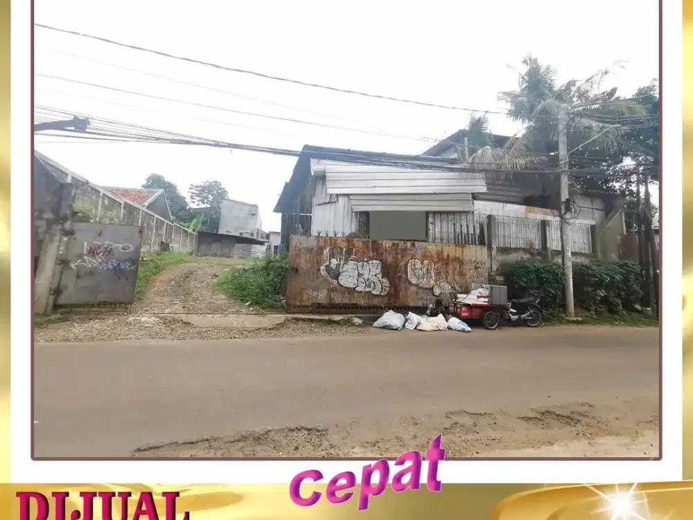 DIJUAL KAVLING 1367m² Jalan Utama Raya Bogor Pasar Rebo Tipar - DO&SS