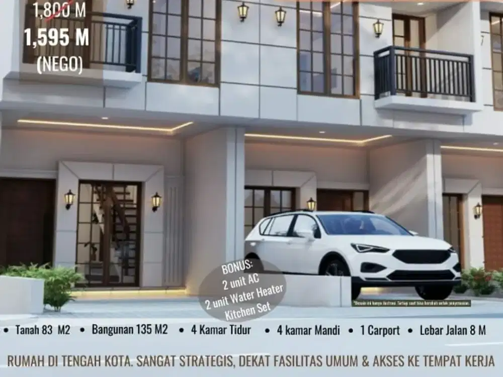 RUMAH MURAH 1,350 M an LUAS TANAH 83m DI KLENDER