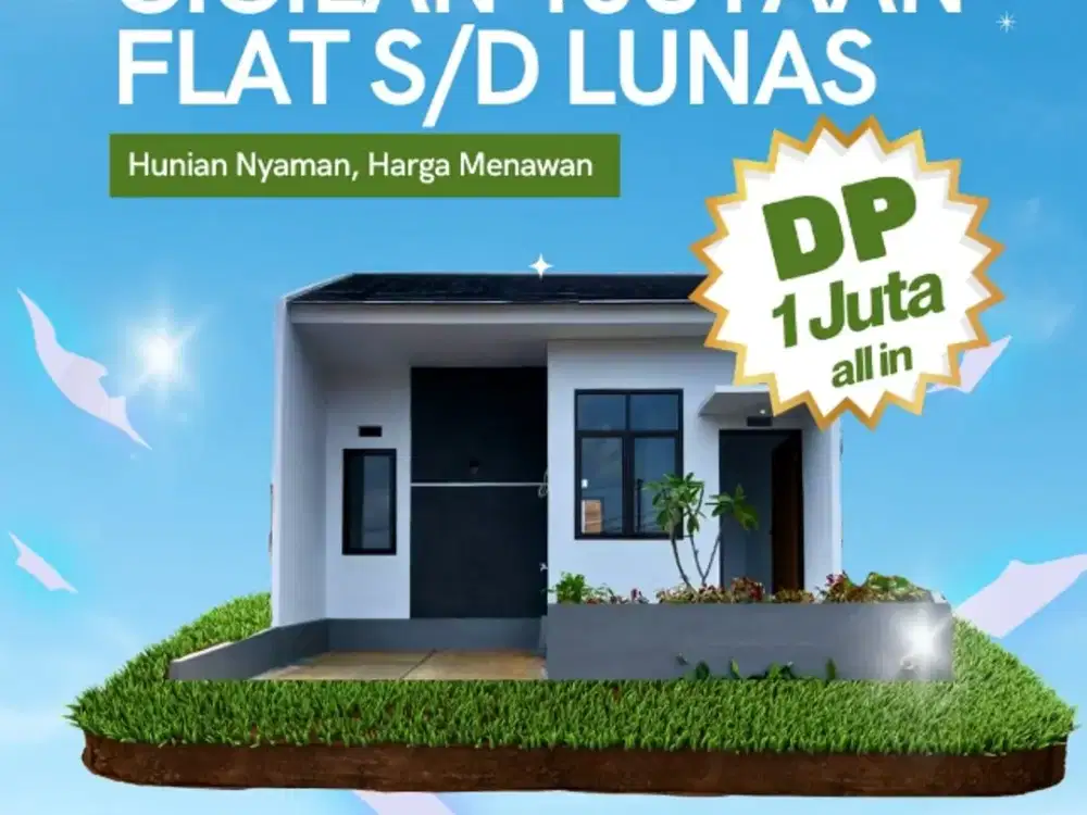 Rumah Subsidi Di Bogor DP 1 Juta Cicilan 1 jutaan