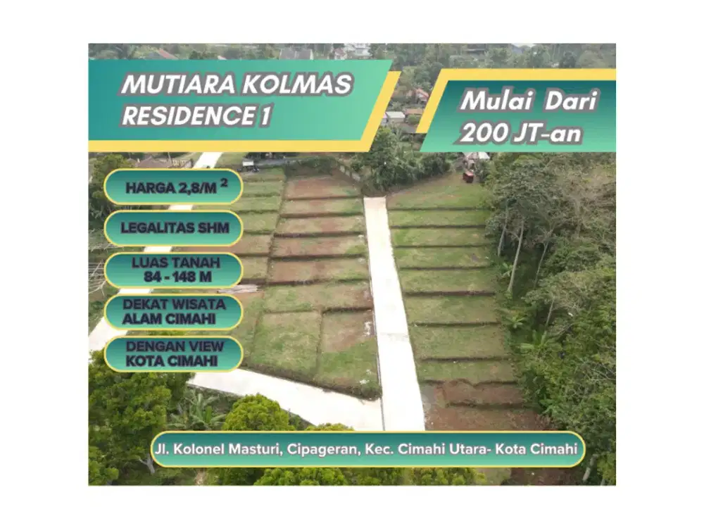 Tanah Kavling murah dengan view city light Kota Bandung