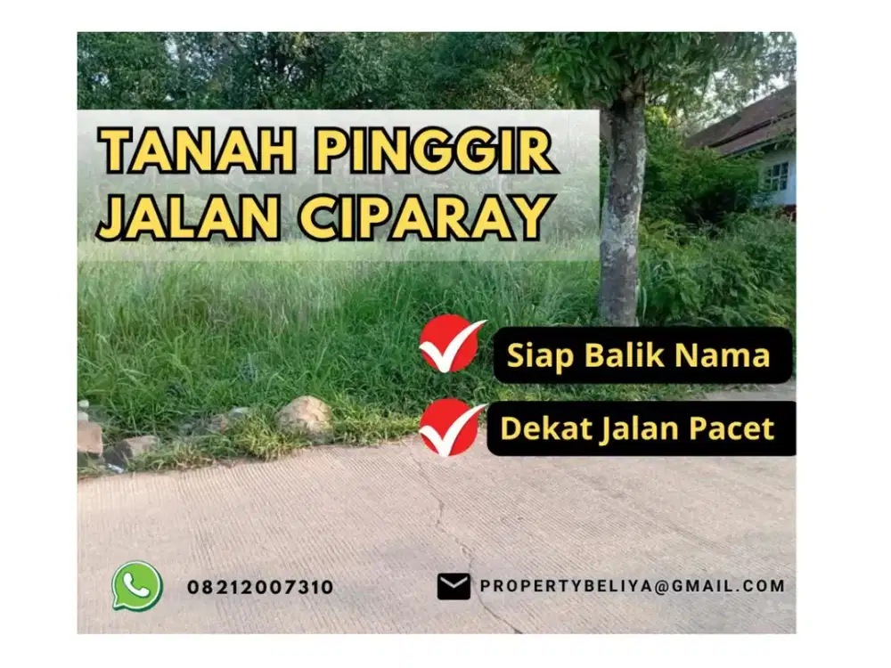 Jual Tanah Pinggir jalan Ciparay