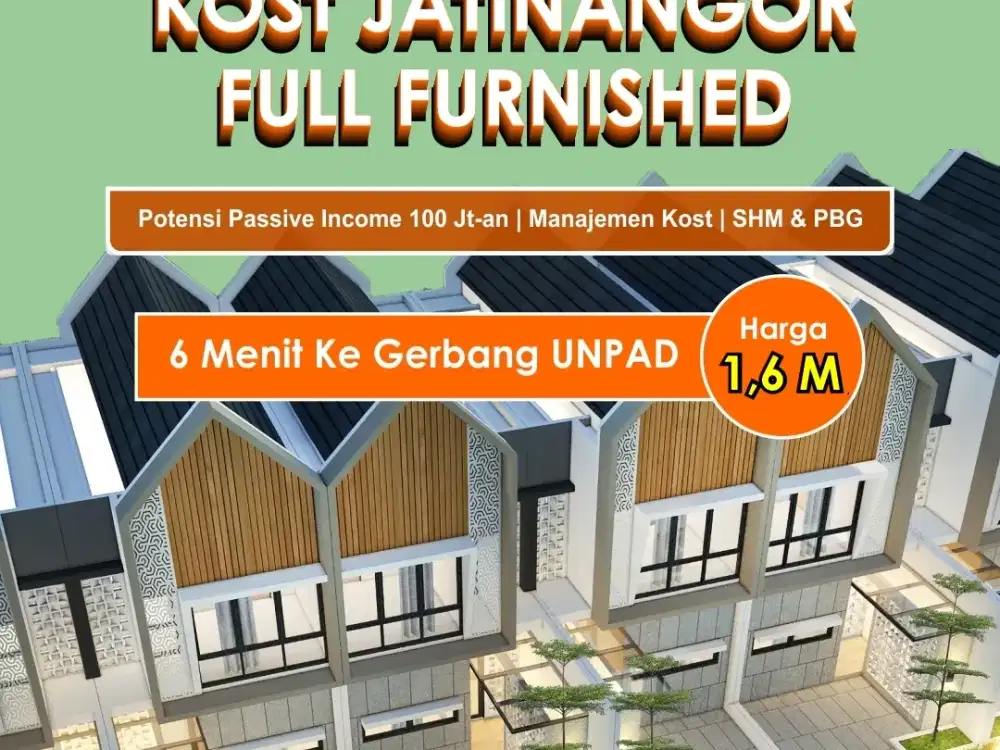 Jual Kosan Baru Jatinangor Murah (Akses Mobil)
