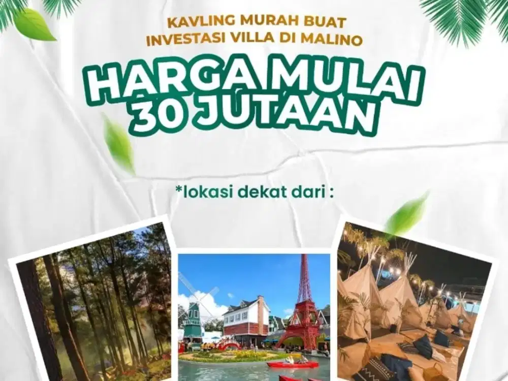 kavling wisata Malino, dekat wisata firal