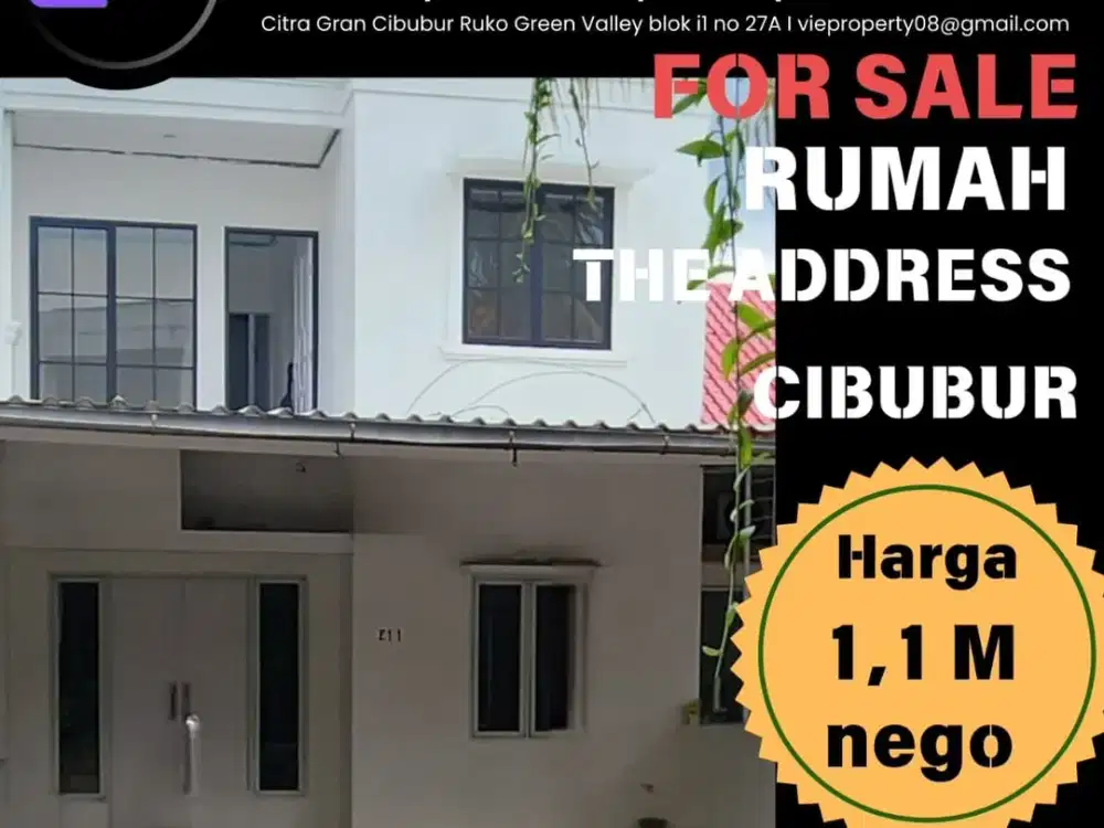TERMURAH THE ADDRESS CIBUBUR RUMAH BARU RENOVASI SIAP HUNI