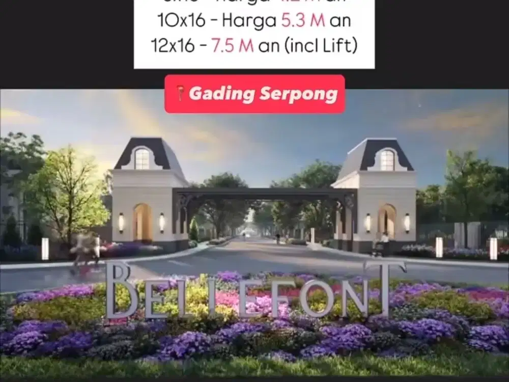 BELLEFONT NEW CLUSTER SUMMARECON SERPONG 4MAN BERGAYA PARIS! LIMITED