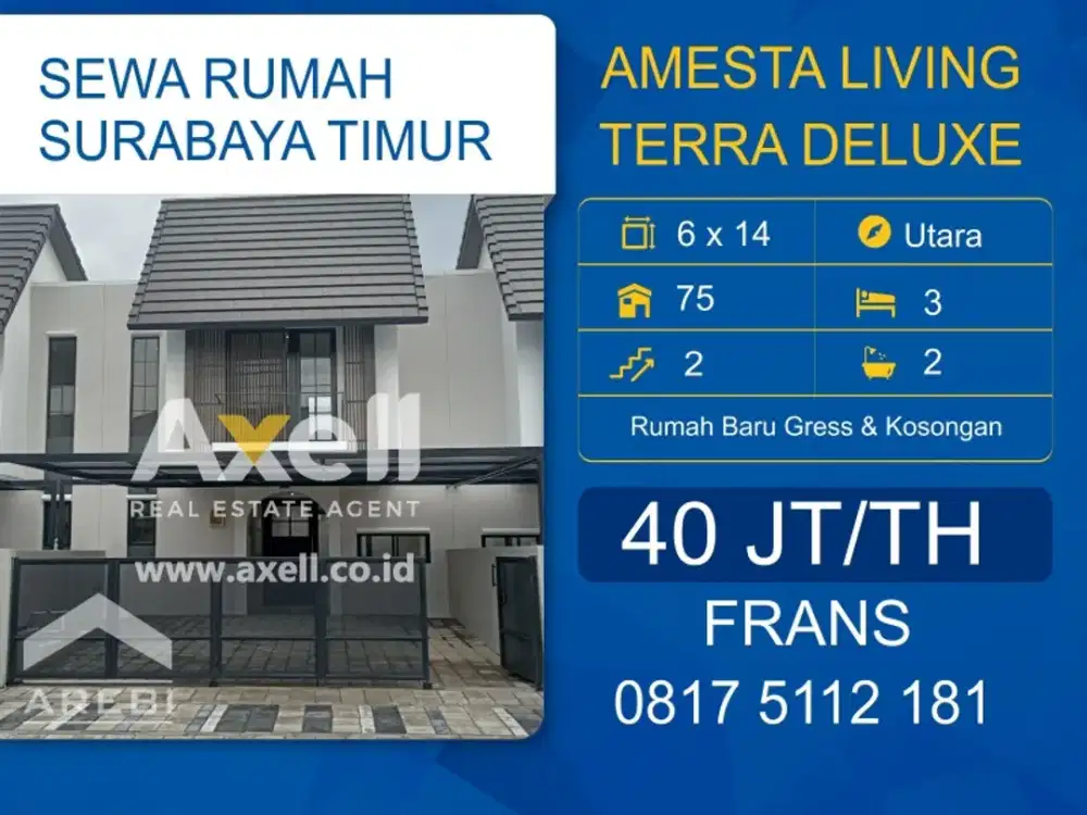 Rumah Amesta Living Derra Deluxe Disewakan