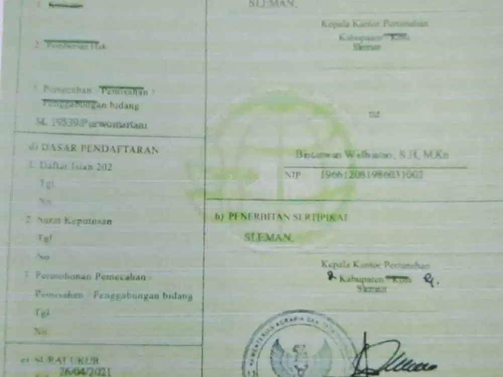 Tanah Pekarangan Lokasi Samping Perumahan Purwomartani, Ideal Hunian