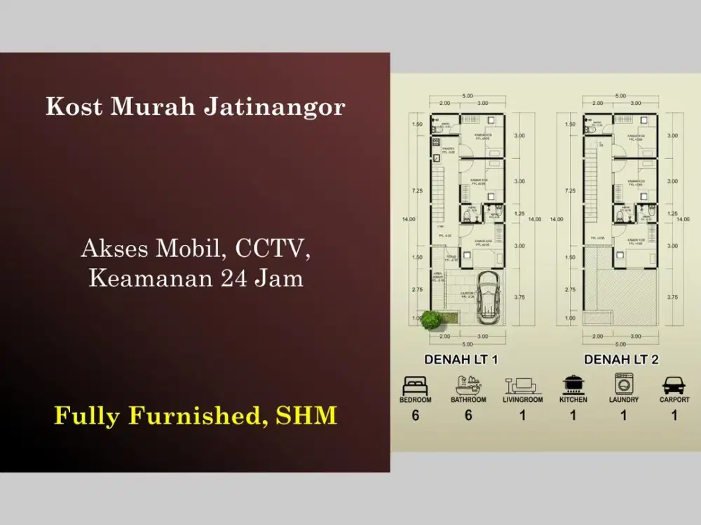 Jual Kosan Full Furnished di Jatinangor, SHM, Lokasi Nyaman