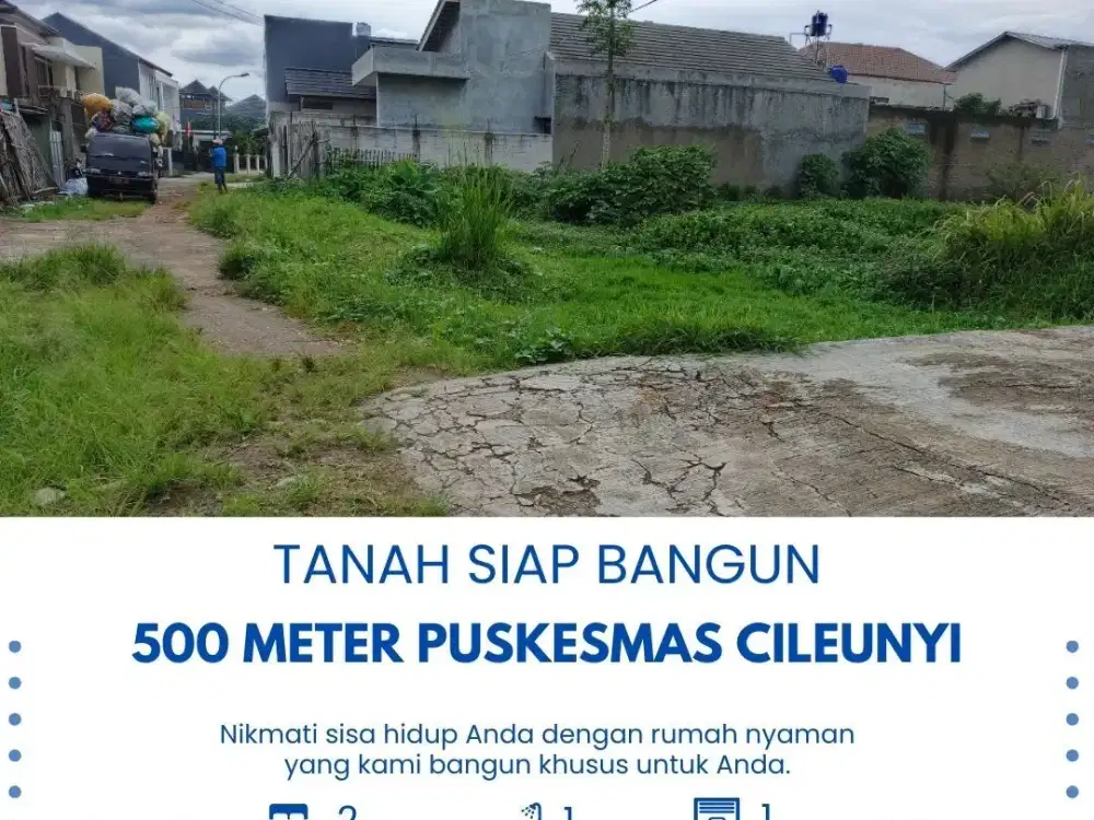 Cek Lokasinya! Kavling 70m² di Cileunyi 500 Meter Puskesmas Cileunyi