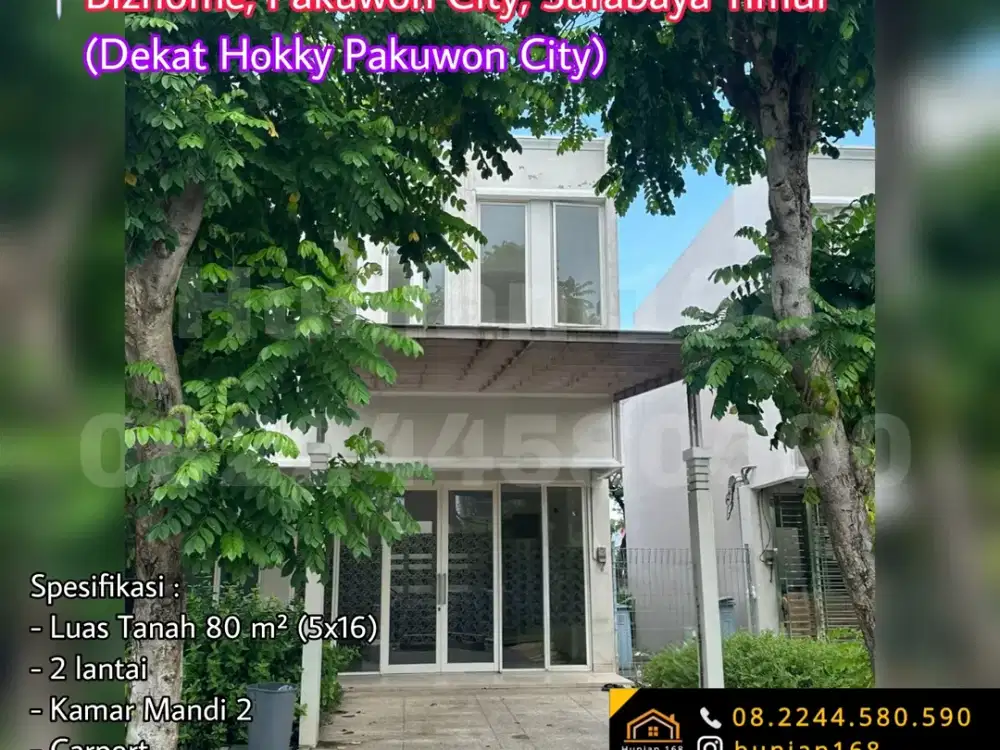 SEWA Ruko Bizhome San Antonio Diego Hokky Pakuwon City Surabaya Timur