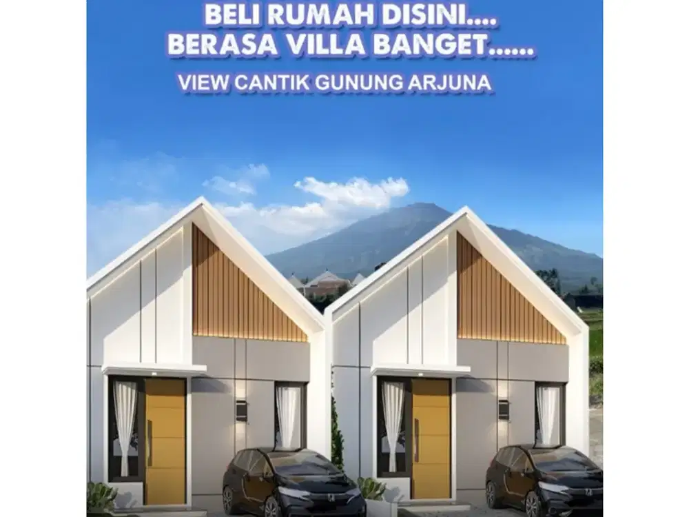 RUMAH 3 TYPE  VIEW CANTIK GUNUNG ARJUNA START 200 JUTAAN