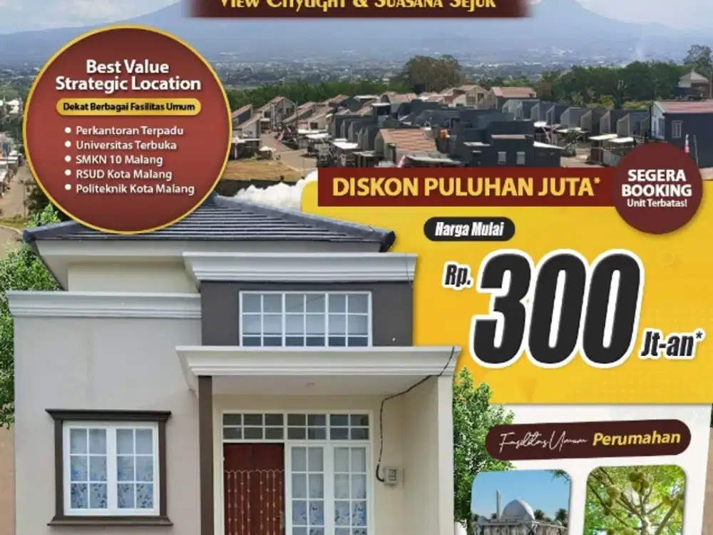 PROMO RUMAH VIEW KEREN KOTA MALANG